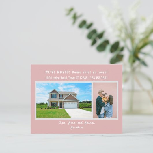 ミニマル2写真引っ越しました発表 ポストカード (スタンド正面)