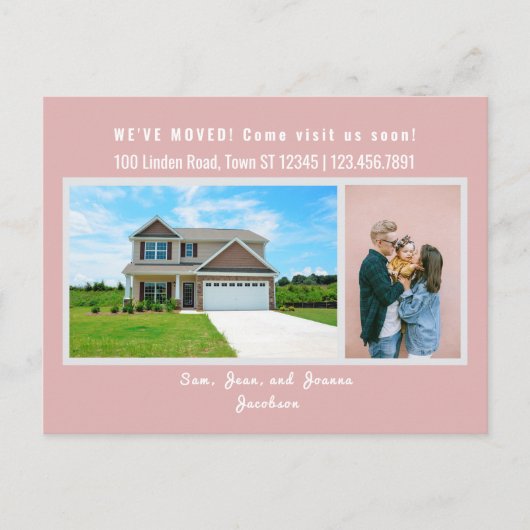 ミニマル2写真引っ越しました発表 ポストカード (正面)