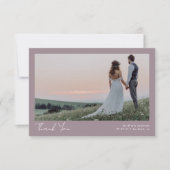 ミニマル2写真書道結婚の サンキューカード (正面)