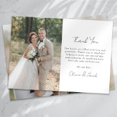 ミニマル2写真書道結婚の サンキューカード