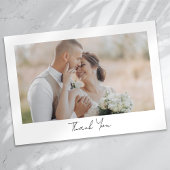 ミニマル2写真書道結婚の サンキューカード