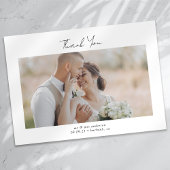 ミニマル2写真書道結婚の サンキューカード
