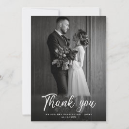 ミニマル2写真結婚のサンキューカード サンキューカード
