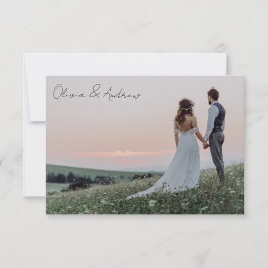 ミニマル2写真結婚の書 サンキューカード (正面)