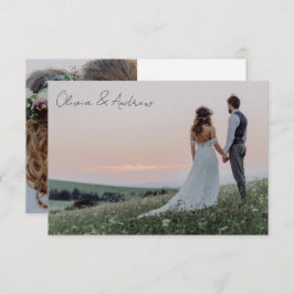 ミニマル2写真結婚の書 サンキューカード