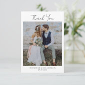 ミニマル2写真結婚の サンキューカード (スタンド正面)