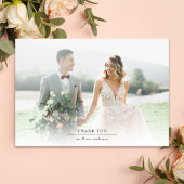ミニマル2写真結婚の サンキューカード
