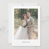 ミニマル2写真結婚の サンキューカード (正面)