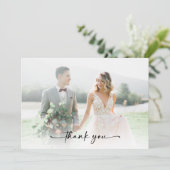 ミニマル2写真結婚の サンキューカード (スタンド正面)