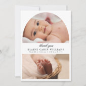 ミニマル2写真誕生のお知らせ サンキューカード (正面)