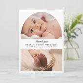 ミニマル2写真誕生のお知らせ サンキューカード (スタンド正面)