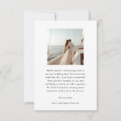 ミニマル2枚の結婚写真 サンキューカード (裏面)