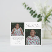 ミニマル2枚フォト悔やみや弔慰葬式 ポストカード (スタンド正面)