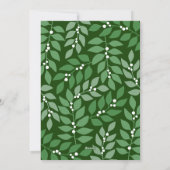 ミニマル2枚モダン写真 – 植物性オリーブグリーン シーズンカード (裏面)