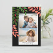 ミニマル2枚モダン写真 – 植物性サンゴ黒 シーズンカード (スタンド正面)