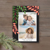 ミニマル2枚モダン写真 – 植物性サンゴ黒 シーズンカード