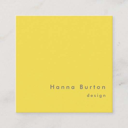 ミニマル2021照明黄色 スクエア名刺