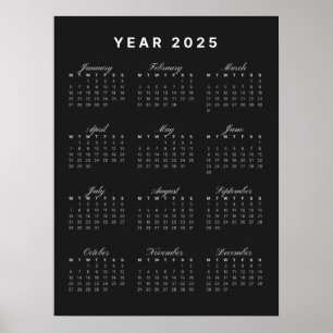 ミニマル2025カレンダーポスター ポスター
