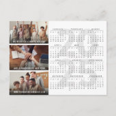 ミニマル2025カレンダー新年3フォトコラージュ シーズンポストカード (正面)