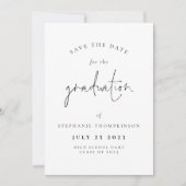 ミニマル2025卒業の日付を保存 案内状 (正面)