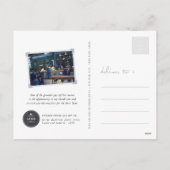 ミニマル2025年カレンダーブルー新年3写真 シーズンポストカード (裏面)