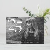 ミニマル25写真卒業パーティー 招待状 (スタンド正面)