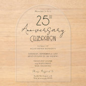 ミニマル25結婚周年 アクリル招待状 (正面)