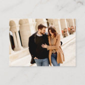 ミニマル2 QRウェディングRSVP詳細写真サンゴ エンクロージャーカード (裏面)