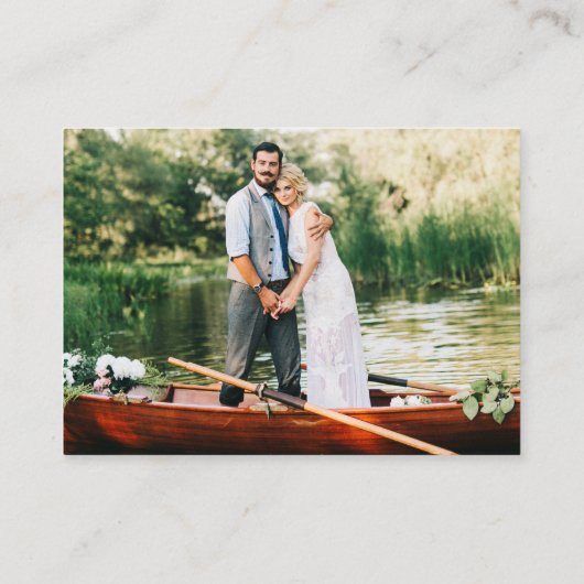 ミニマル2 QRウェディングRSVP詳細写真 エンクロージャーカード (裏面)