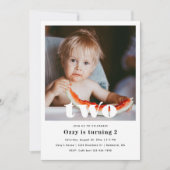 ミニマル2nd誕生日招待状 | 2nd誕生日 招待状 (正面)