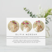 ミニマル3サークルフォトコラージュ卒業 招待状 (スタンド正面)