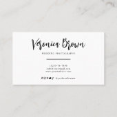 ミニマル3サークルフォトトレンディー写真家 名刺 (裏面)