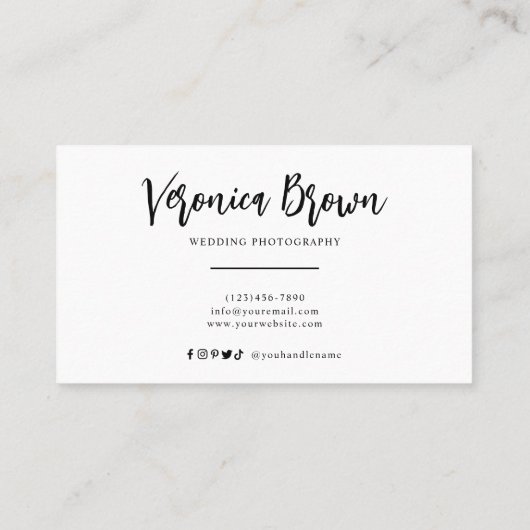 ミニマル3サークルフォトトレンディー写真家 名刺 (裏面)