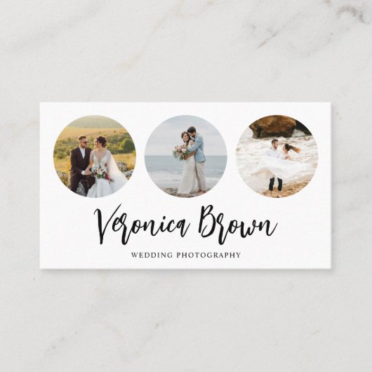 ミニマル3サークルフォトトレンディー写真家 名刺 (正面)