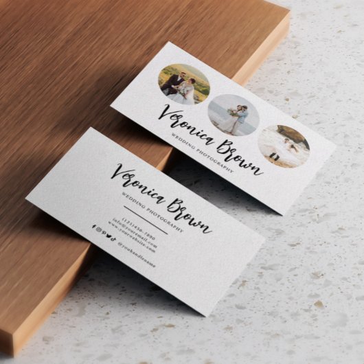 ミニマル3サークルフォトトレンディー写真家 名刺