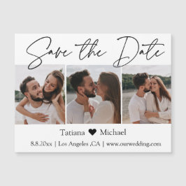 ミニマル3フォトコラージュ日付磁石を保存