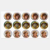 ミニマル3モダン枚の写真 – レトロ文字- パーソナライズされた ラベル (シート)