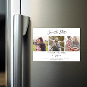 ミニマル3写真テンプレート日付の保存 マグネット招待状