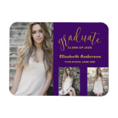 ミニマル3写真卒業発表 マグネット (横)