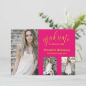 ミニマル3写真卒業発表 招待状 (スタンド正面)