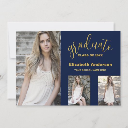 ミニマル3写真卒業発表 招待状 (正面)