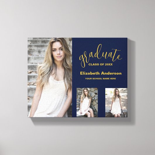 ミニマル3写真卒業 キャンバスプリント (正面)