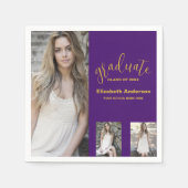 ミニマル3写真卒業 スタンダードカクテルナプキン (正面)