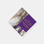 ミニマル3写真卒業 スタンダードカクテルナプキン (角)