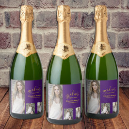 ミニマル3写真卒業 スパークリングワインラベル