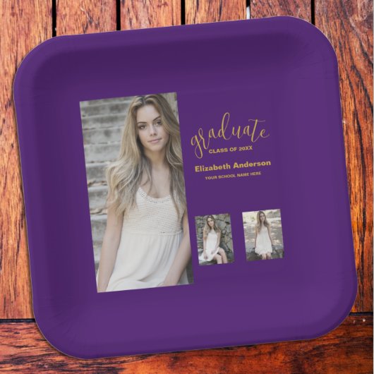 ミニマル3写真卒業 ペーパープレート