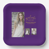 ミニマル3写真卒業 ペーパープレート (正面)