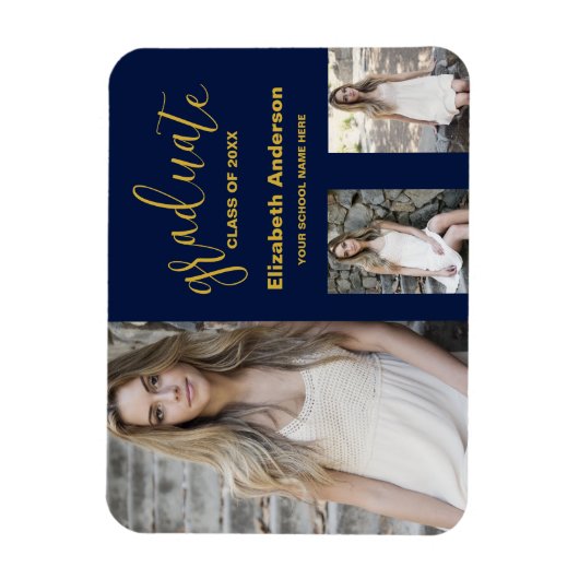 ミニマル3写真卒業 マグネット (縦)