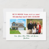 ミニマル3枚の写真を移動お知らせ 案内状 (正面)