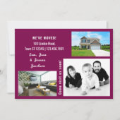 ミニマル3枚の写真を移動お知らせ 案内状 (正面)